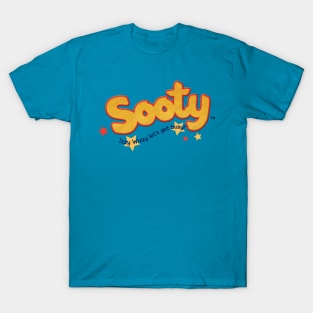 Sooty Text Logo Izzy Wizzy T-Shirt